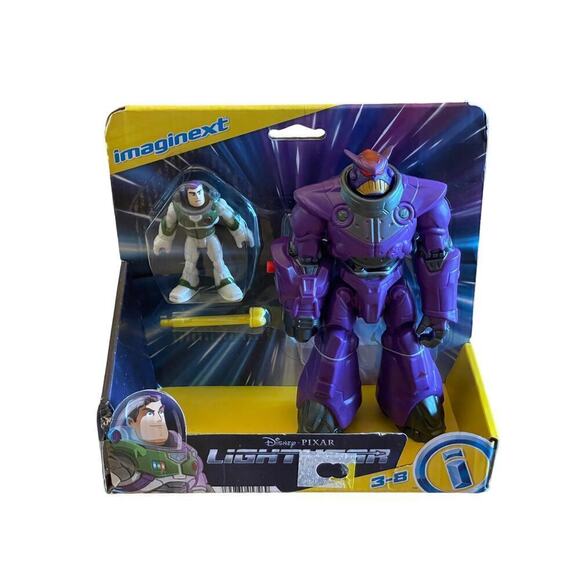 NEW!Imaginext 2021 Disney Pixar Lightyear Buzz &Battle Blast Zurg ActionFigure. - Picture 1 of 2